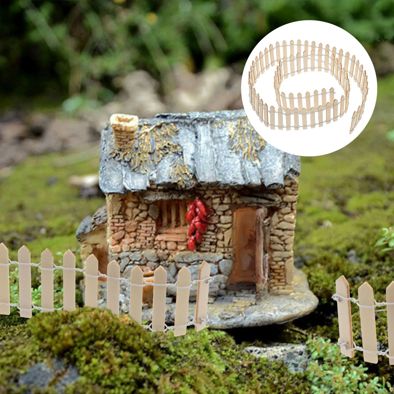 

Miniature Fence Wood Realistic Shape For Fairy Garden Bonsai Terrarium Decoration Mini House Accessories Diy Landscaping