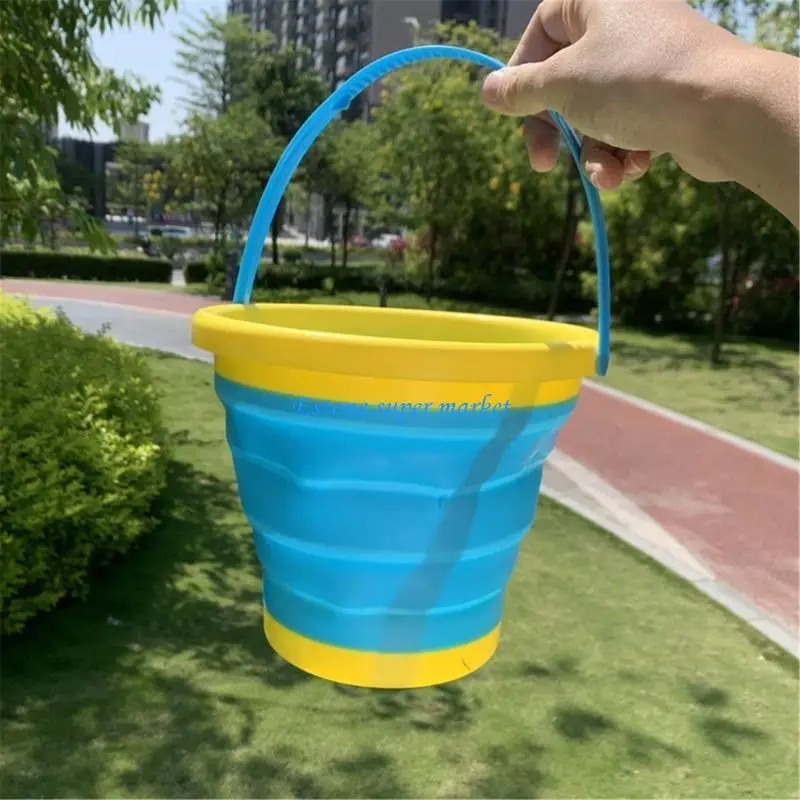 090B 3 Cái/bộ Đồ Chơi Cát Trẻ Có Thể Gập Lại Xô Cào Xẻng Tự Làm Dụng Cụ Chơi Cát Đồ Chơi