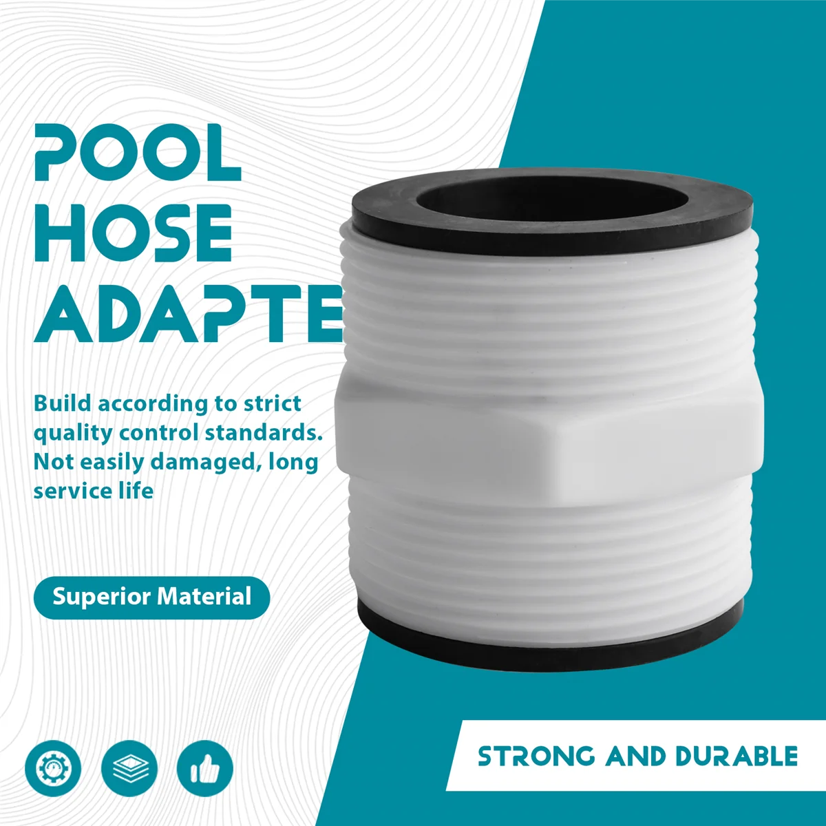 

B24A Pool Hose Adapter 1.5 Inch for Intex Coleman Pool Pump Hose with Ring Gaskets Swimming Pool Hose Adapter Parts