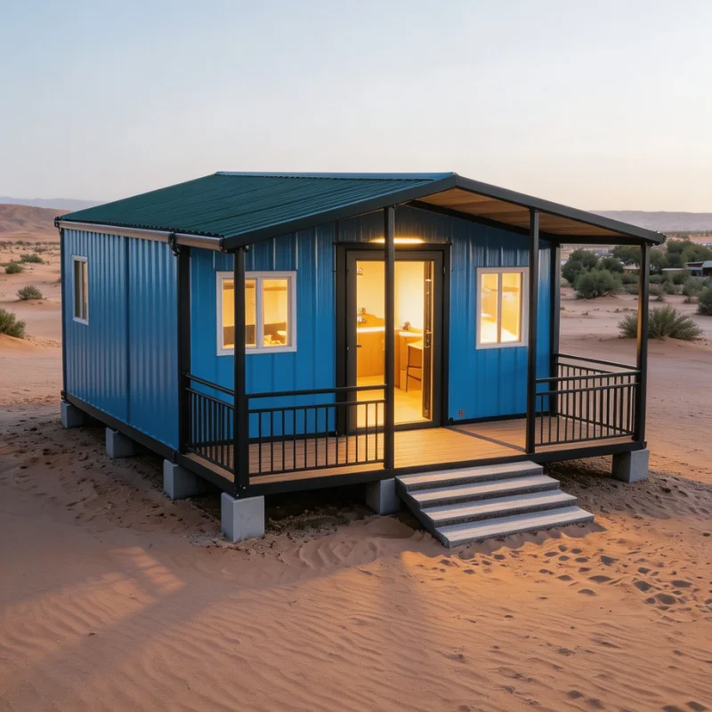 Customized Rock Wool Sandwich Panel Folding Container House Prefab Expandable Portable Tiny Home Quick Assembly
