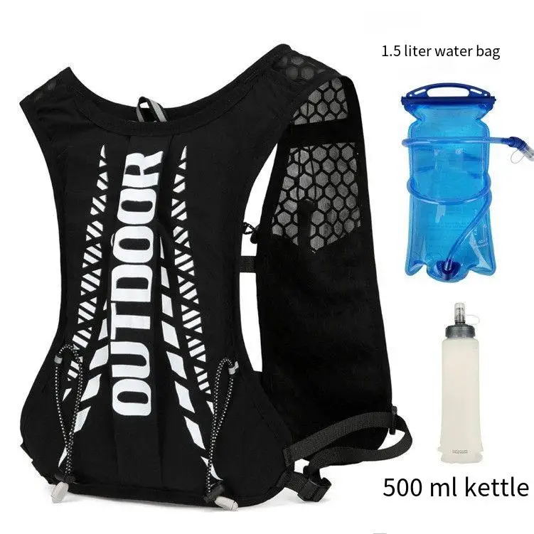 Saco de água ao ar livre correndo mochila conjunto leve pacote bexiga água para maratona ciclismo ultra trilha correndo saco ombro duplo