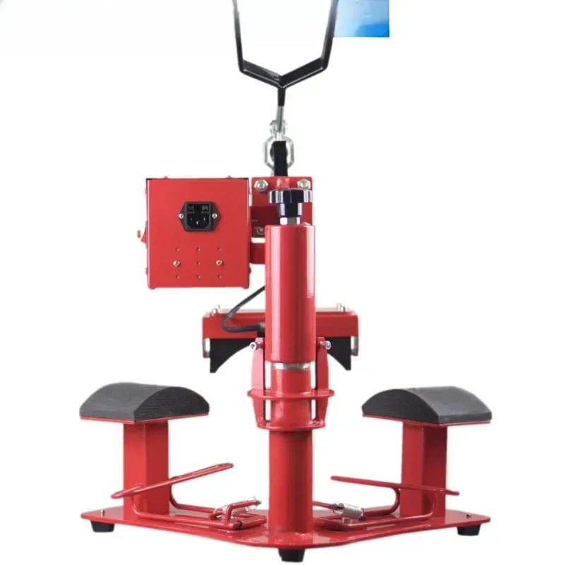 

Pneumatic automatic opening of professional hat making machine High pressure dual station hat hot press