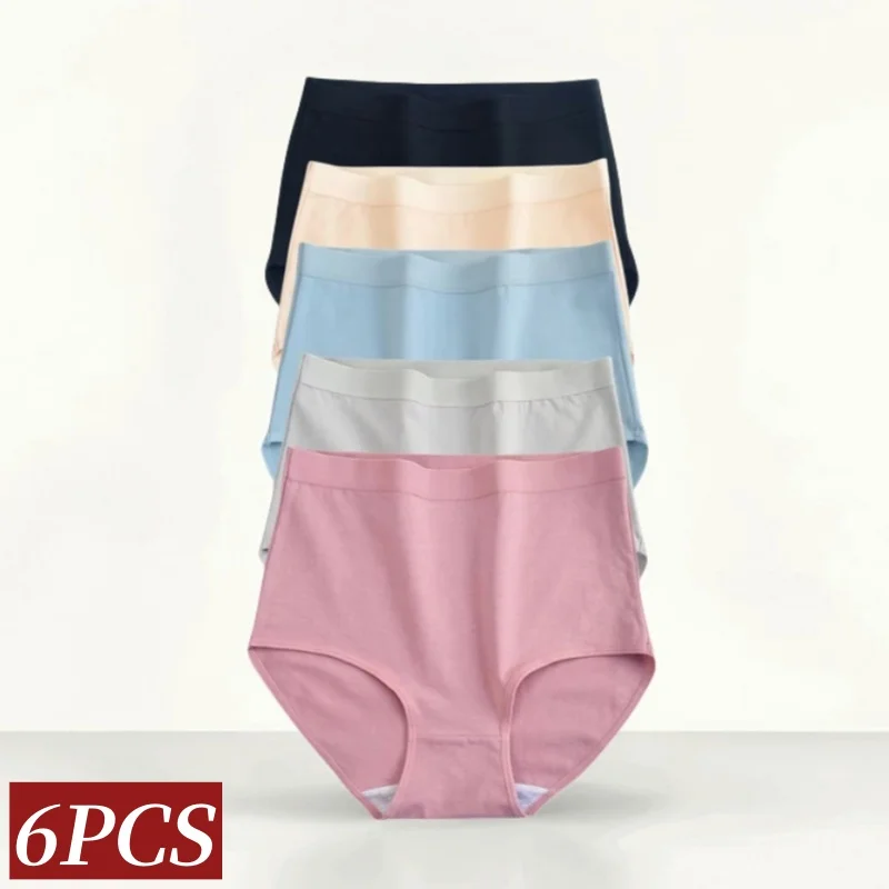 

6 шт./компл. женские трусики, хлопковые трусики, женские трусы с высокой посадкой, женские дышащие трусы, сексуальное женское белье M-XXXL
