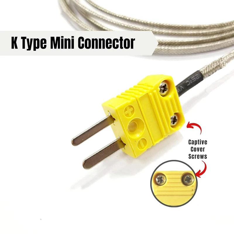 AC88-TCE-K02H3-100 K-Typ-Thermoelement-Metallsonde, geeignet für Ofen, K-Typ-Eingangsinstrument, Thermoelementsensor