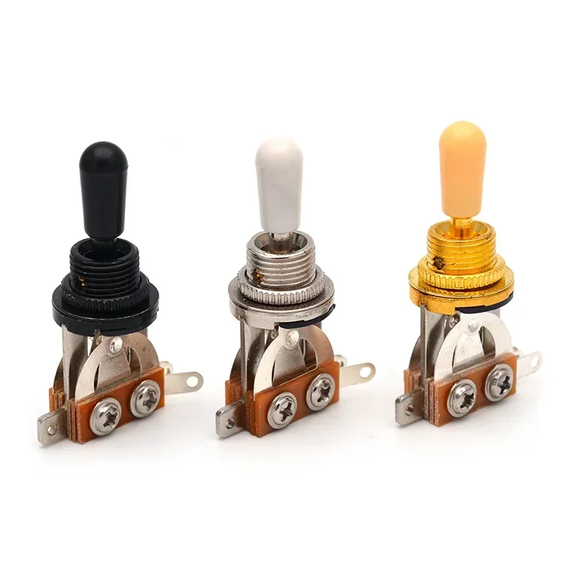 3-позиционный переключатель звукоснимателя для гитары, детали тумблера для Les Paul Gutar, аксессуары, черный/Chorme/золотой 3-позиционный переключатель звукоснимателя для гитары, детали тумблера для Les Paul Gutar, аксессуары, черный/Chorme/золотой