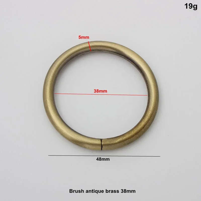 20pieces 7 colors 6 sizes 13-16-19-25-32-38mm pink gold O rings for DIY leather bags close round jump rings