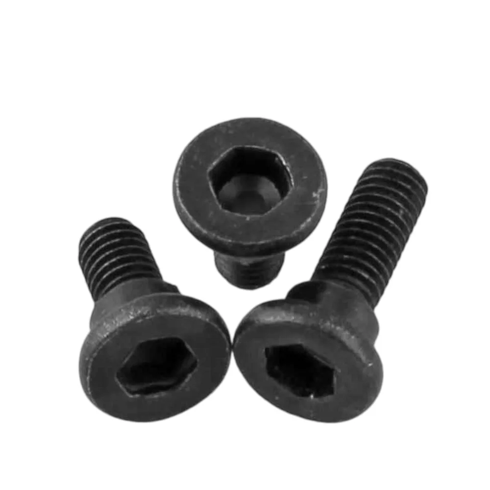 12.9 Grade High Tensile Black Hex Socket Thin Large Flat Head Step Screw M2.5 M3 Half Thread Positioning Shoulder Bolt
