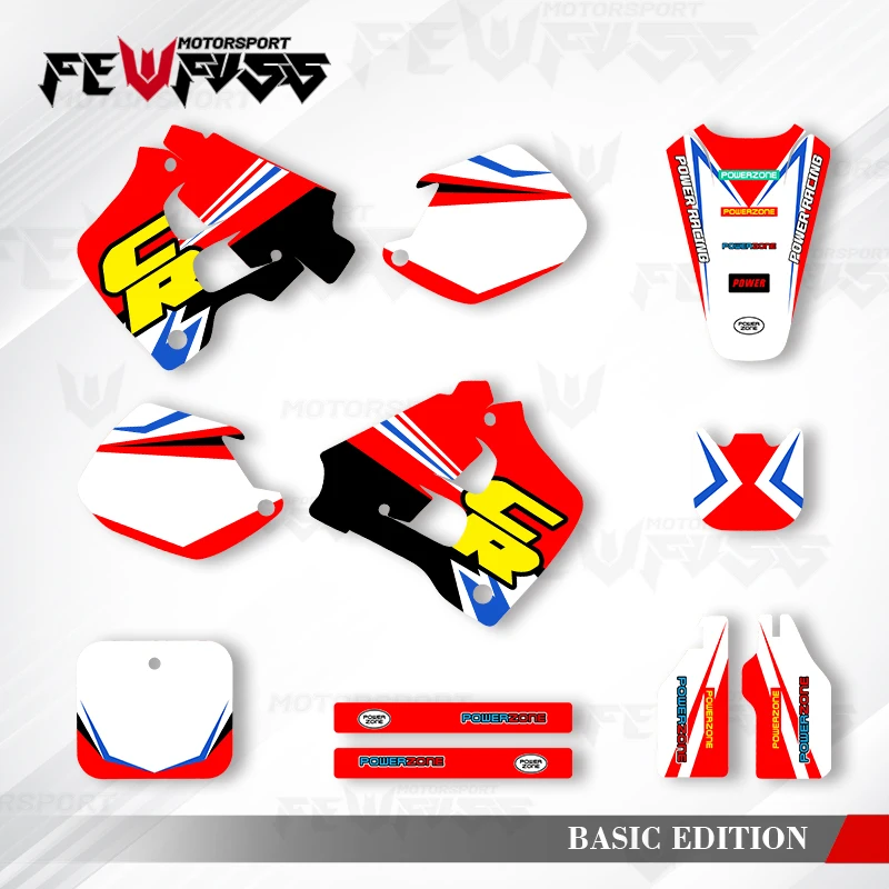 

Графические наклейки Fewfuss, наклейки для мотоцикла на заказ для HONDA 1991, 1992, CR125 CRF250 003