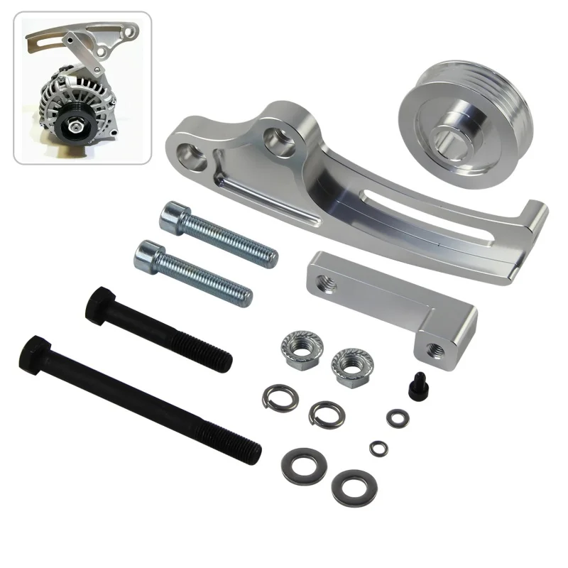 

For Holden GM LS1 Nissan Skyline RB30 RB26 RB25 RB20 GTR R32 R33 R34 Billet Aluminum Alternator Conversion Bracket Kit Bolts