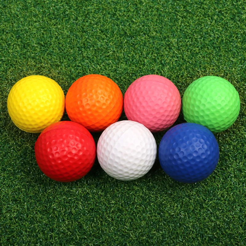 Bolas De Esponja De PU Para Prática De Golfe, Bolas Elásticas Para Treinamento Interior E Exterior, 10 PCs/Lot