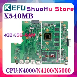 KEFU X540MB Mainboard For ASUS X540M A540M X540MB X540MA Laptop Motherboard With N5000 N4000 N4100 920MX 8GB 4GB-RAM 100% Test