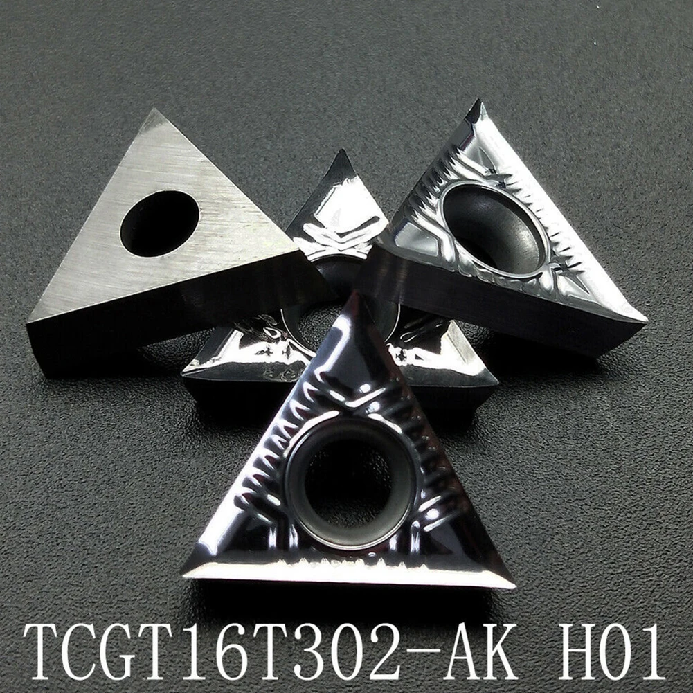 

10pcs Brand New TCGT16T302-AK Insert Turning Inserts TCGT16T302-AK TCMT16T3 Triangular Carbide Inserts Cutter Blade