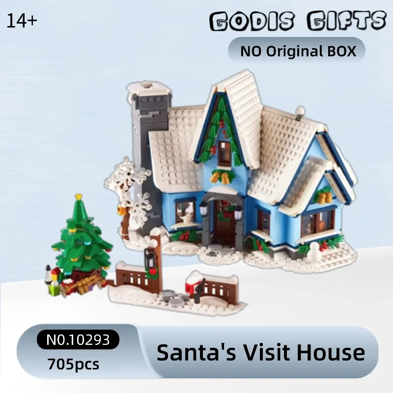 

MOC 10293 City Winter Village Display for Set Santa's Visit House 705PCS Model Building Blocks Bricks Christmas Birthday Gifts