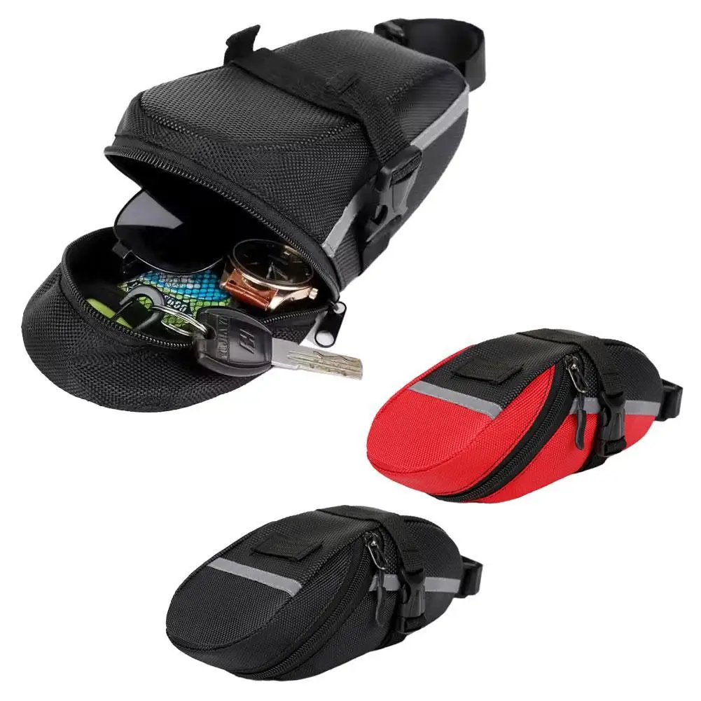

Hot Bicycle Saddle Bag Large Capacity Bike Seat Bag Waterproof Back Seat Pouch Reflective Bike Seat Rear Tool Storage Pouch Bag