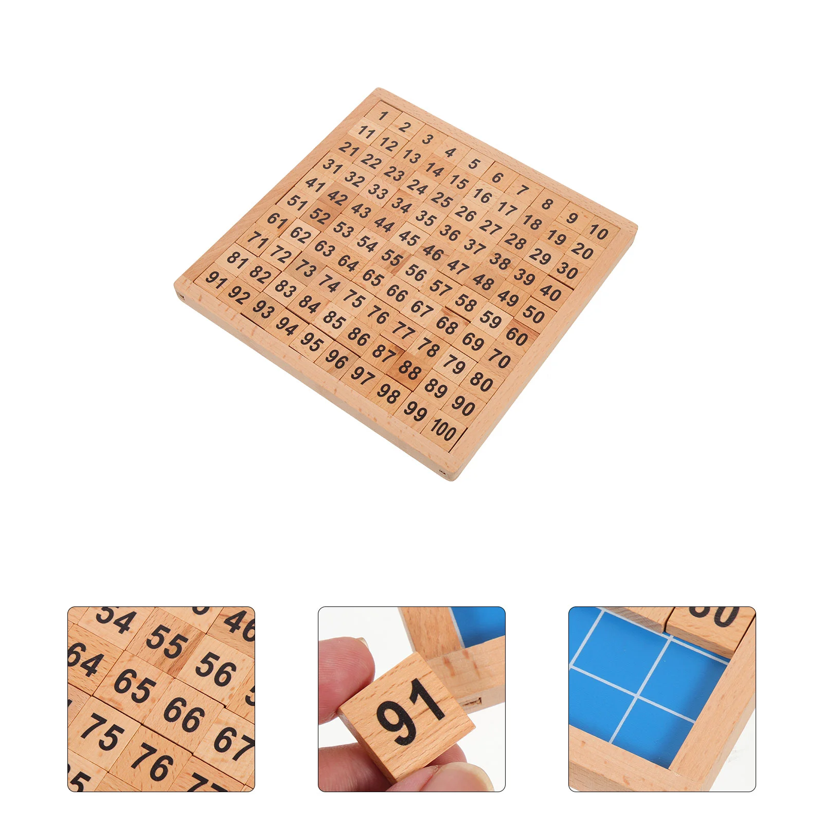 Hundred Number Board Learning Children Counting Toy Kids Children's Toys Math for Teaching Aids Wooden