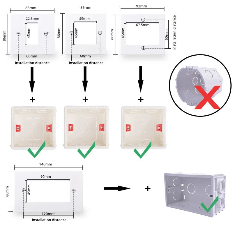 Coswall PC Panel EU Wall Power Socket + Female to Female HDMI-compatible 2.0 + CAT6 RJ45 Internet Data Outlet