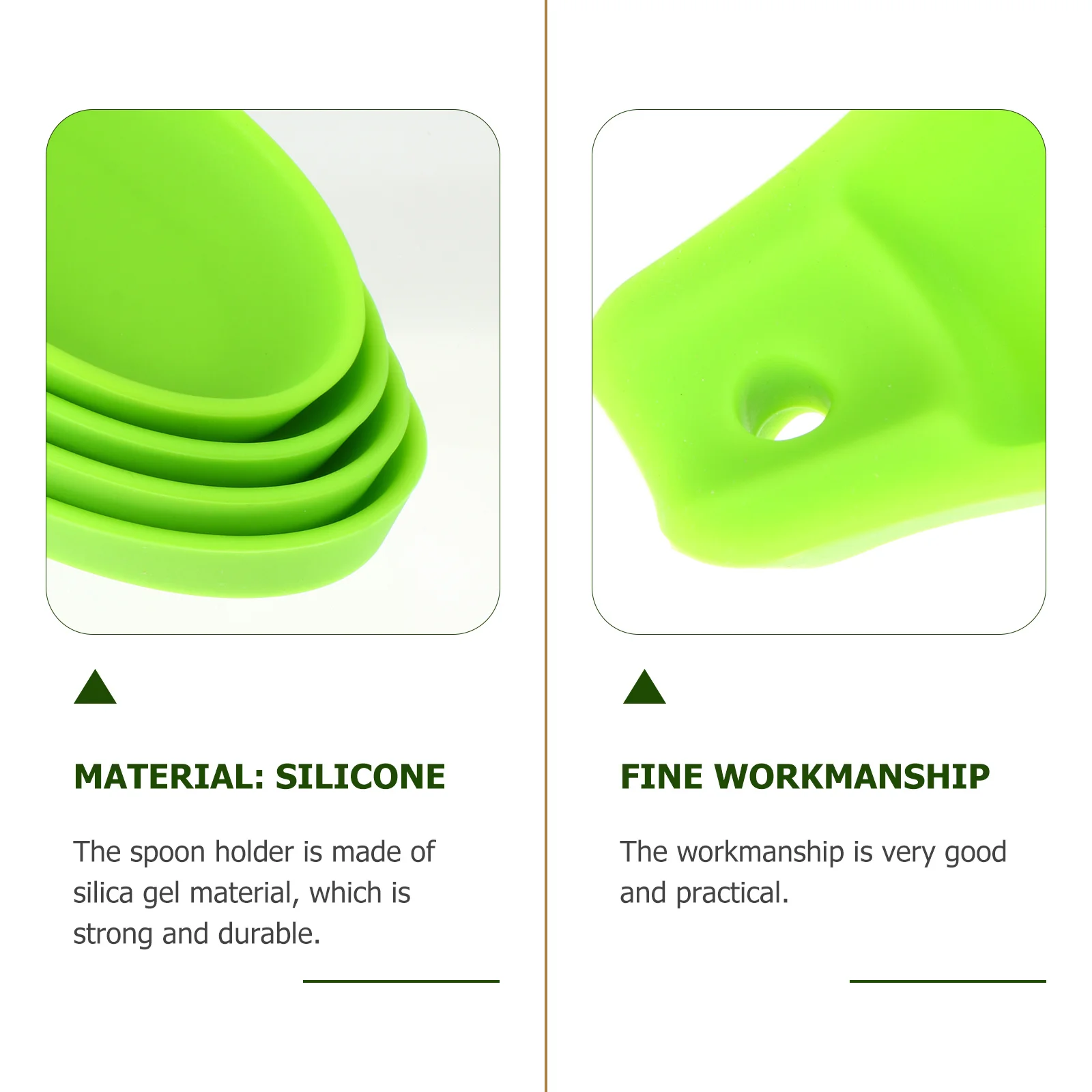 

4Pcs Kitchen Utensil Holders Spoon Rest Heat Resistant Silicone Ladle Stand Rack Stove Top Cooking Utensils Storage Saucer