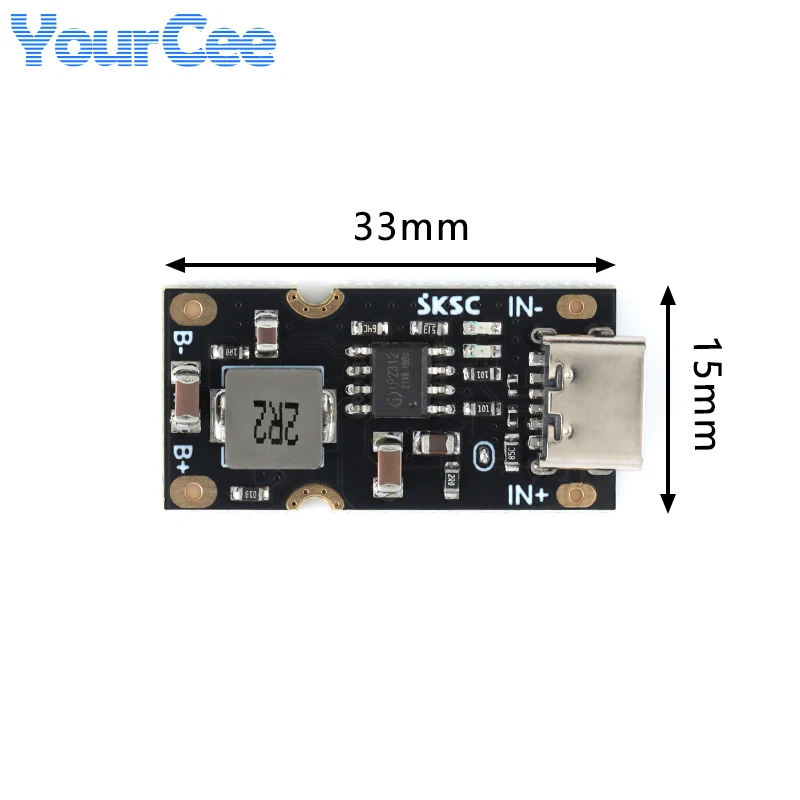 IP2312 3A Polymer Ternary Lithium Battery Charger Board Module Type C CC CV 5V to 4.2V/4.35V Quick Fast Charging PCB