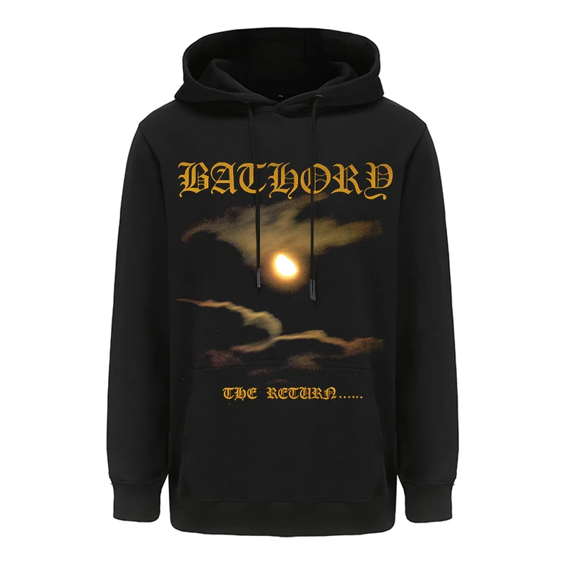 Vintage Mens Hoodies Bathory Hoody Tops Heavy Metal with Hooded Y2k Vintage Hip Hop Streetwear Hoodie Oversized Sweatshirts