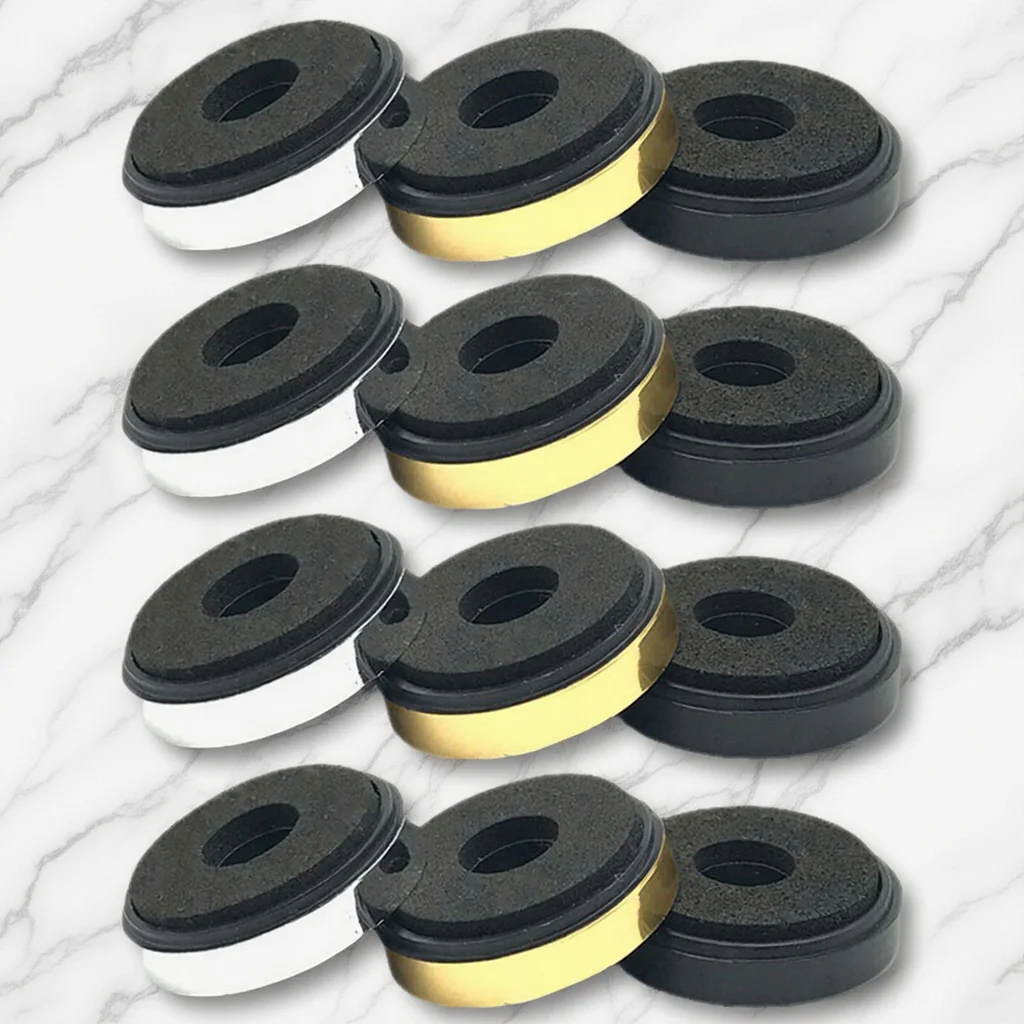 12Pcs Speaker Isolation Pad Vibration Damper Shock Absorber Mat for Subwoofer Amplifiers Turntables Cases Speaker Isolation Feet