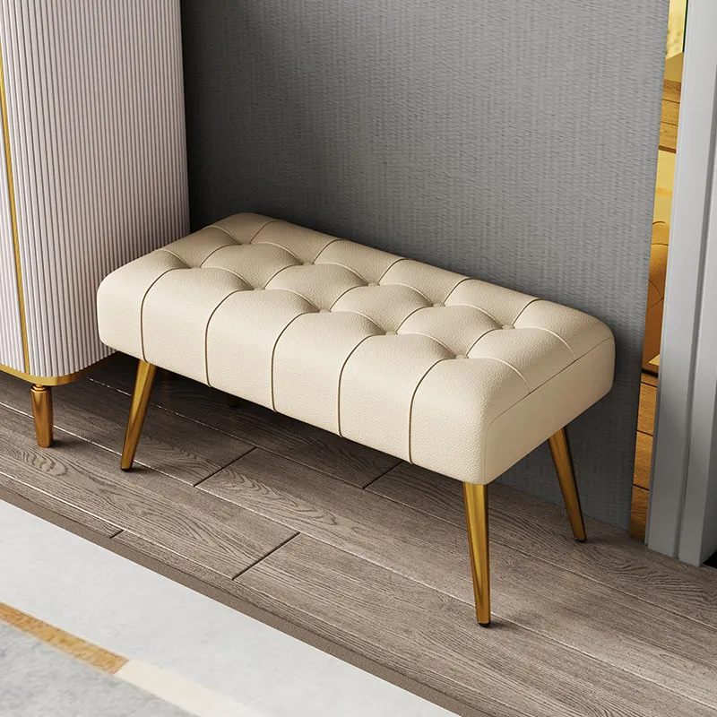 #Entrance shoe change stoollight luxury long stools bedroom bedside stool living room sofas and seating Footrest Hallway ottoman