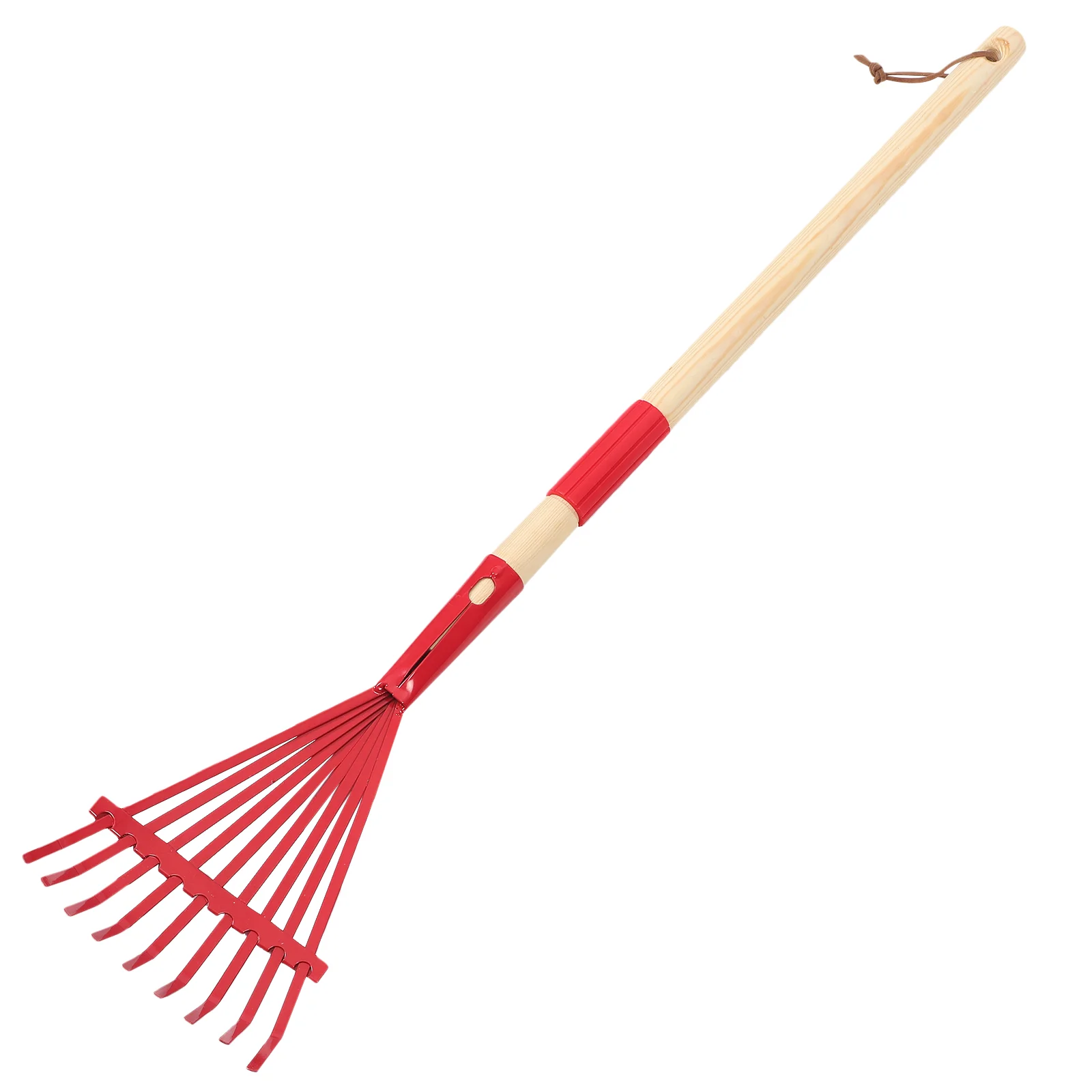 Landscape Rake Children's Lawn Leaf Rakes for Lawns Garden Metal Heavy Duty Small Gardening Red Travel