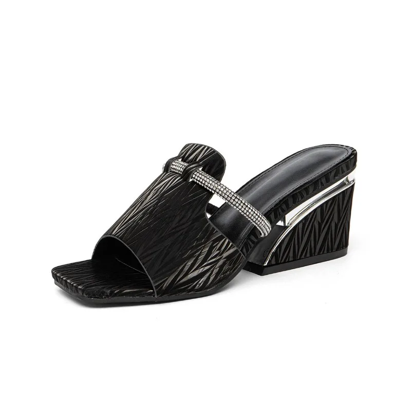 

2026 Peep Toe High Heels Sandals Women Summer Shoes Fashion Elegant Ladies Brand Heels Black White Green Plus Size 42