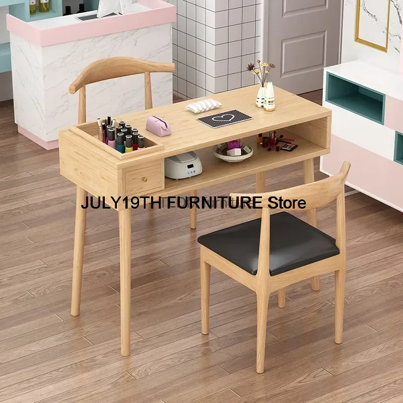 Salon einfache Nagel Schreibtisch Holz nordische Rezeption ist Spezialität Maniküre Tisch minimalist ische Vakuum Maniküre Tafel Möbel hd50zj