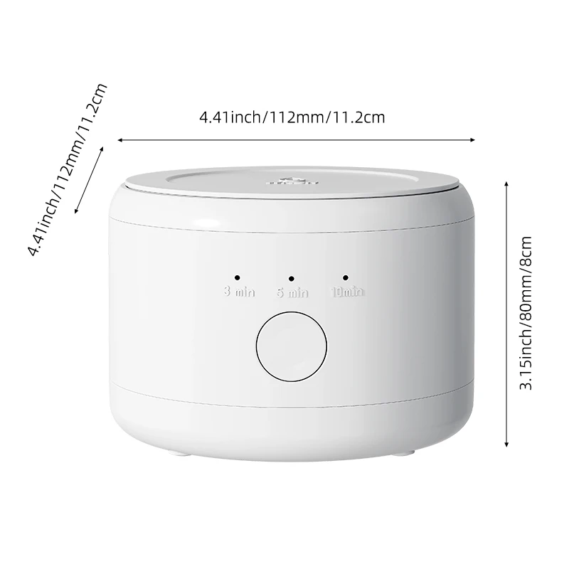 Ultrasonic Cleaner Machine, Automatic Denture Cleaner USB Rechargeable Cleaner with Cleaner, 3 Modes, for All Dental Appliance