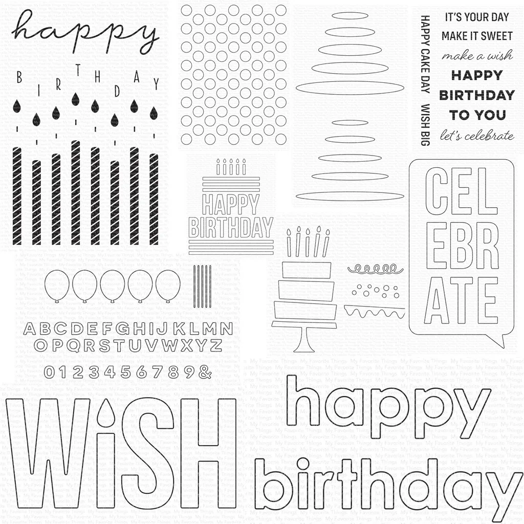 

Happy Birthday Metal Cutting Dies Clear Stamps Decorating Scrapbook Diy Paper Card Album Mould Embossing Craft