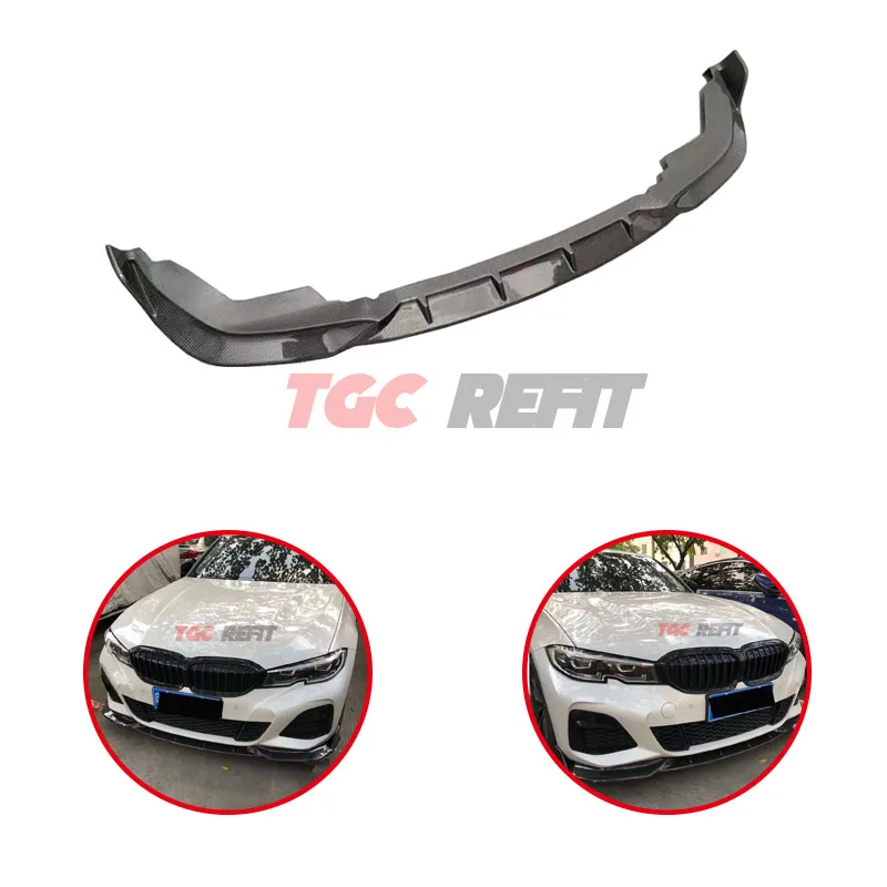 

For BMW 3 Series G20 G28 Real Carbon Fiber Lip Front Splitter Carbon High Quality Front Spoiler Front Bumper Lip Chin