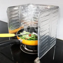 Gas Stove Protector Aluminum Foldable Oil Baffle Plate Kitchen Frying Pan Oil Splash Protection Screen Plate Kichen Accessories