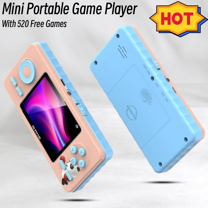 S5 Cute Mini Portable Game Console Retro 8 Bit Video Game Machine 2.5 Inch Screen Handheld Game Players Support TV Out