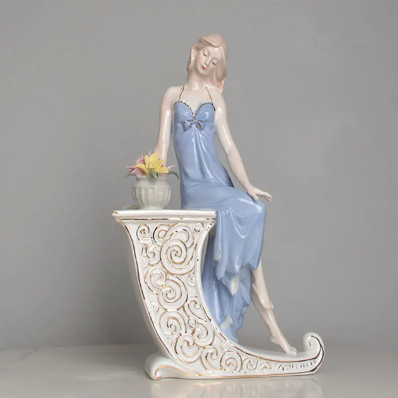 Light luxury handmade ceramics creative simple girl bedroom room gift European Western decoration ornaments