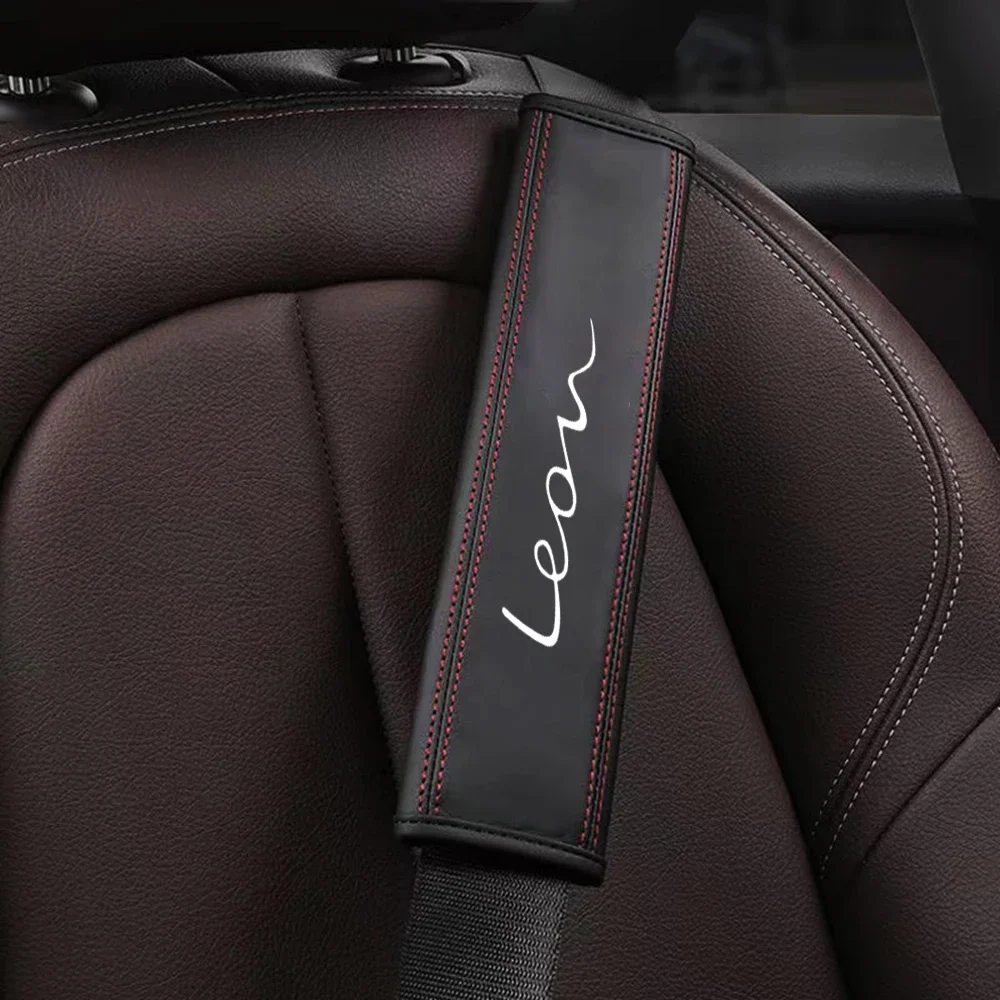 For 1pc Cowhide Car Interior Seat Belt Protector Cover For car Auto Accessseat leon mk3 mk2 mk3 5f car Accessories