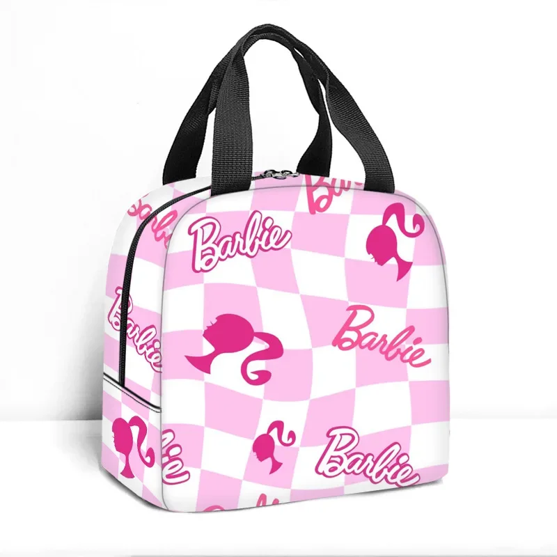 Barbie Women\'s Lunch Bag Student Movie Peripheral Fashion Print Portable Aluminum Foil Insulated Refrigerated Lunch Box Bag