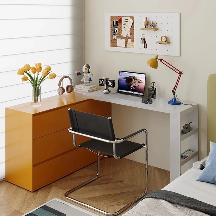 

Cream wind dresser modern simple pure solid wood dressing table dopamine multi-functional removable makeup table customization