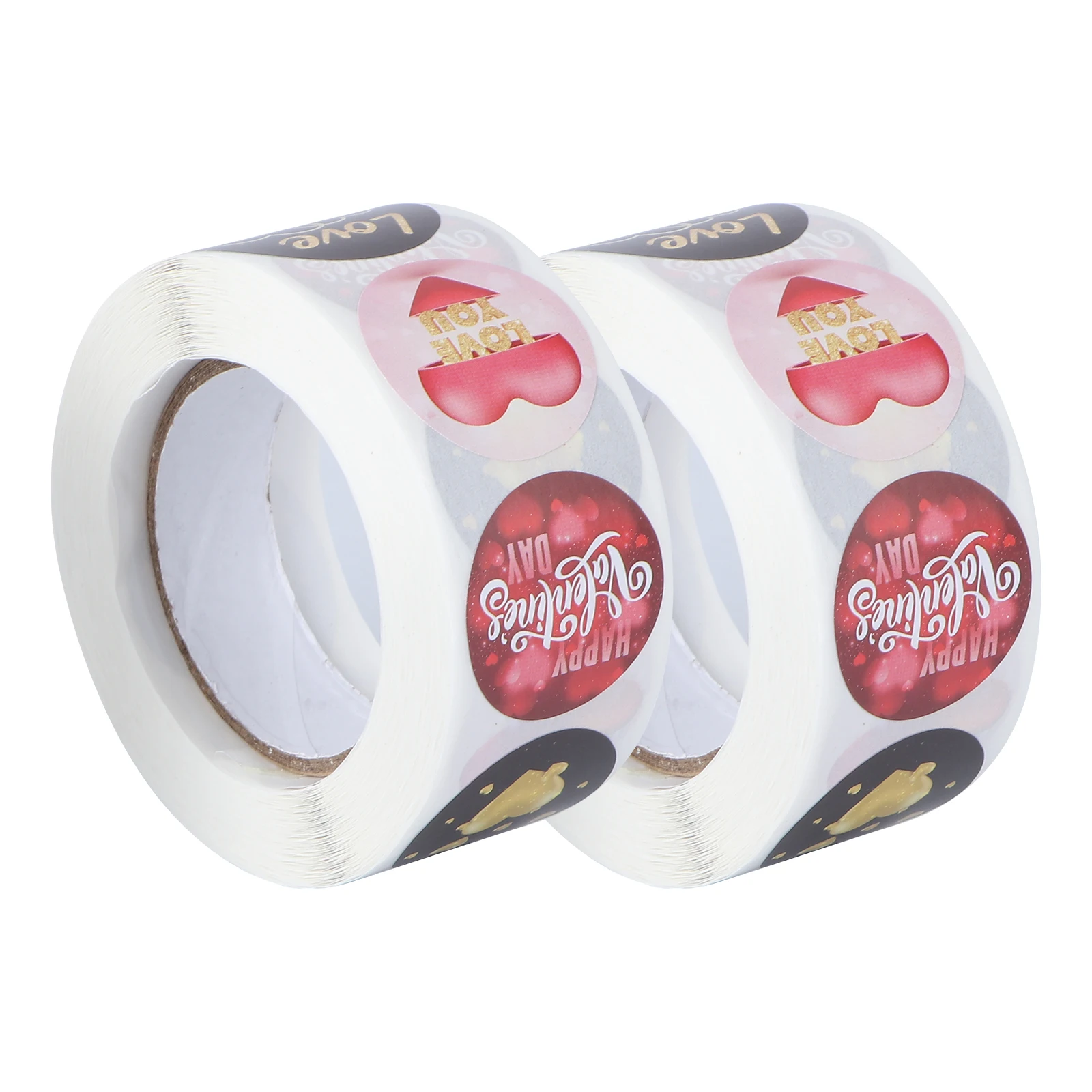 

2 шт., 2 рулона, этикетка на День святого Валентина, наклейка «Я люблю тебя», подарочный букет, декоративная наклейка для запечатывания упаковочной сумки, украшение для вечеринки