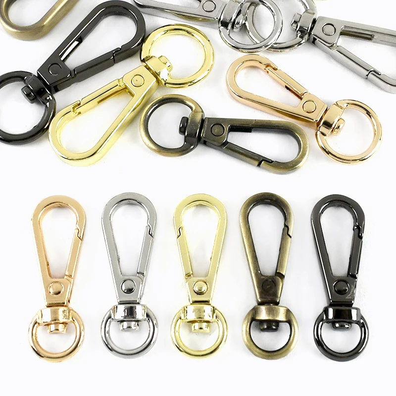 

20/50Pcs 13*50mm Metal Swivel Lobster Clasp Bag Strap Keychain Snap Hook Buckles Dog Leash Carabiners DIY Hardware Accessories
