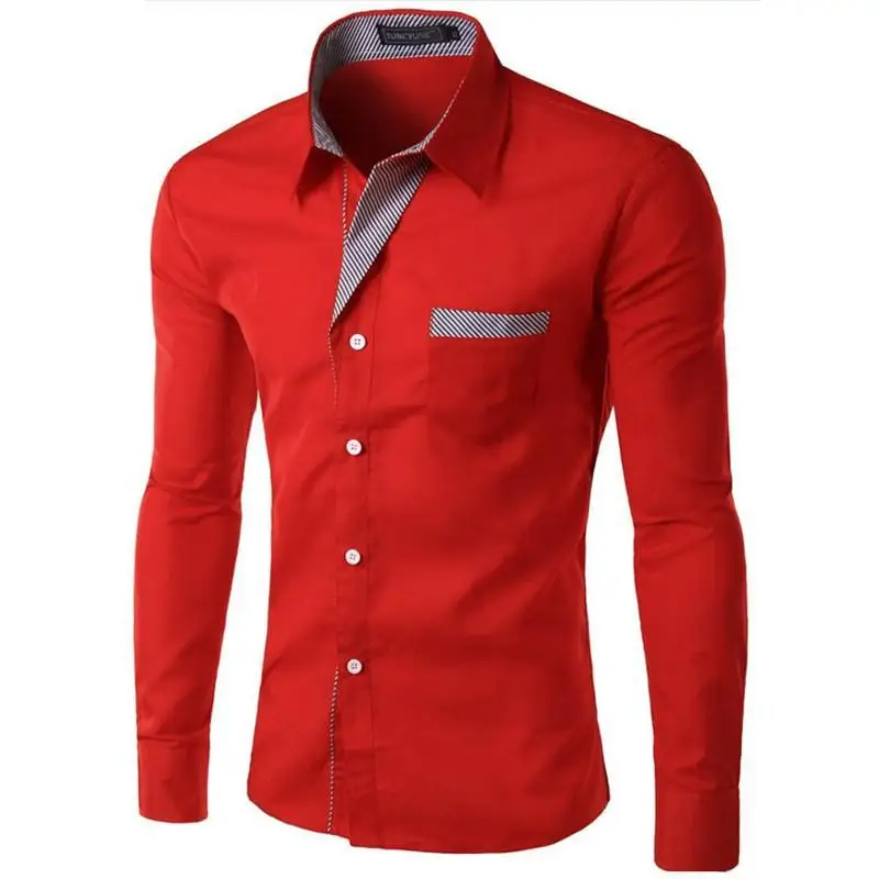 20224Hot Sale New Fashion Camisa Masculina Long Sleeve Shirt Men Slim fit Design Formal Casual Brand Male Dress Shirt Size M-4XL