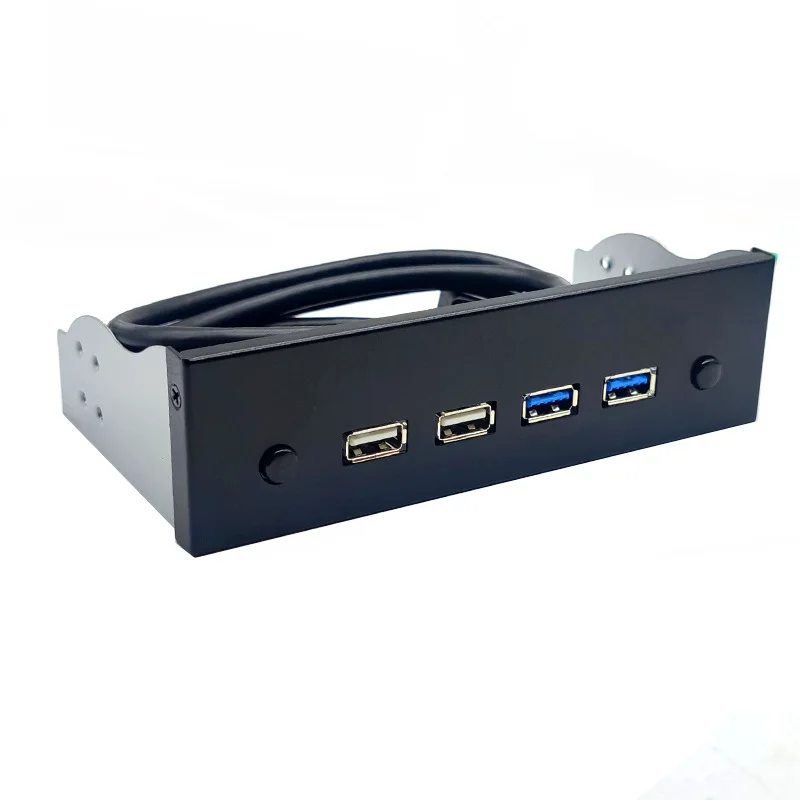 USB3.0 + 2.0 optical drive position 5.25 inch with switch front hard disk power indicator light expansion panel 19PIN