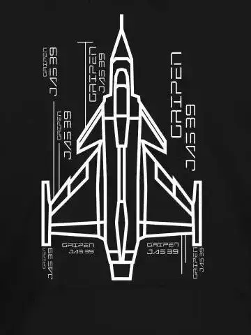Gripen Airplane Jas-39 Jet Fighter Souvenir of Fighter Jet Men Hoodie Casual Cotton Autumn and Winter Sweatshirt
