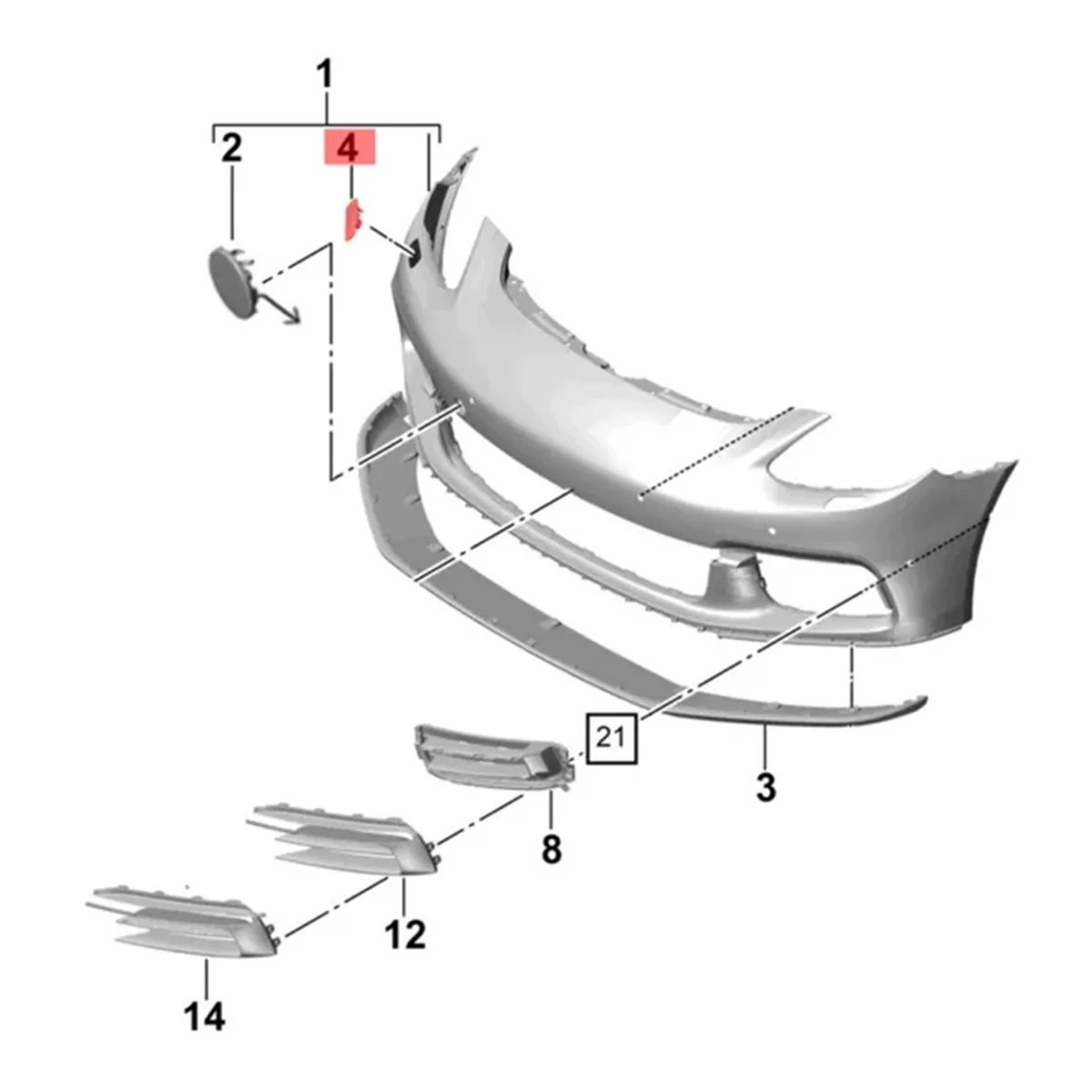 2PC Dysza spryskiwacza przedniego zderzaka do Porsche Panamera 17-20 971807753 G2X 971807754 G2X