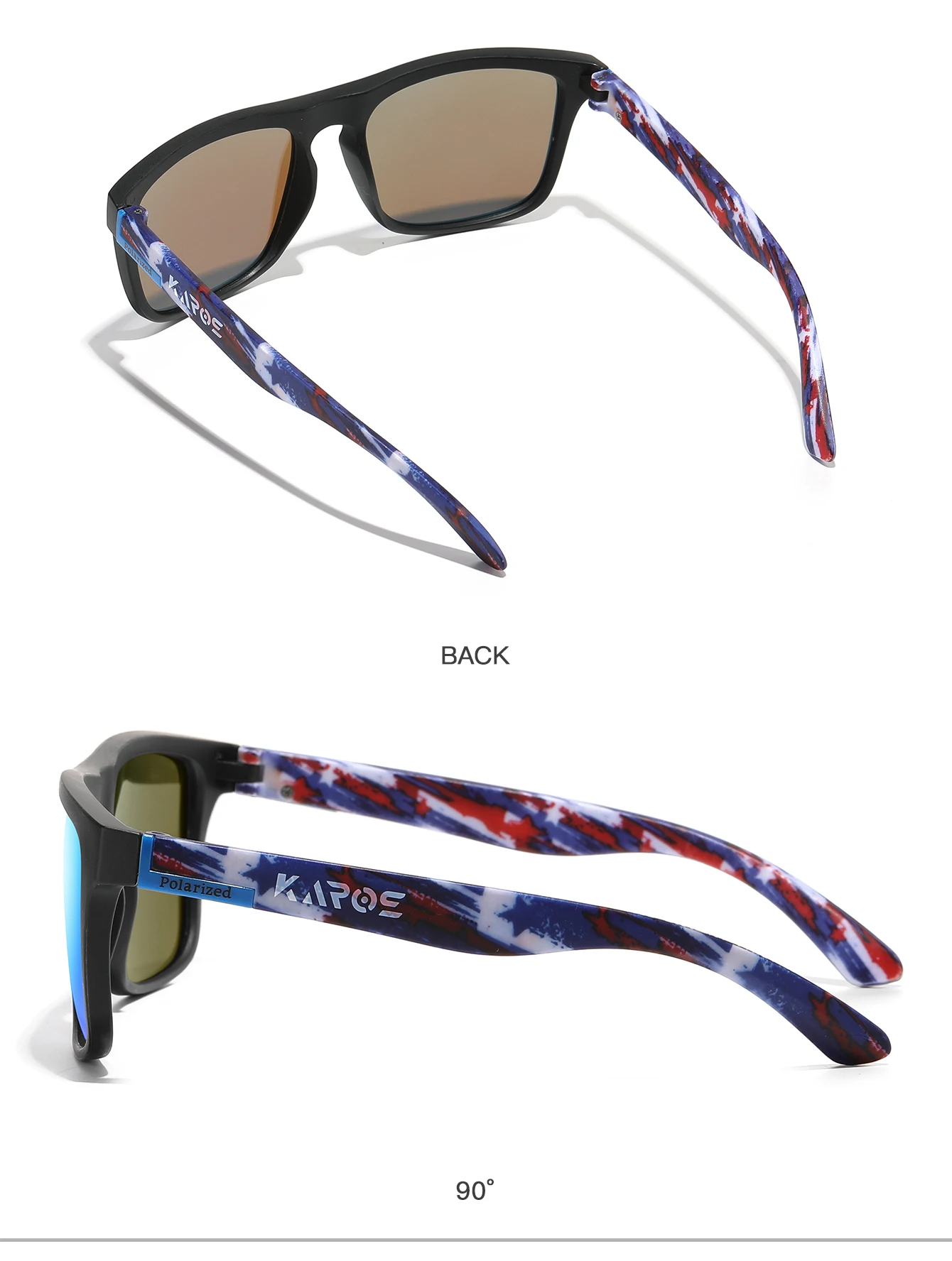 KAROS Männer/Frauen Polarisierte Sonnenbrille Quadratischen Spiegel Marke Design Luxus UV400 Sonnenschirm Unisex Angeln Fahren Radfahren Wandern – Detail 22