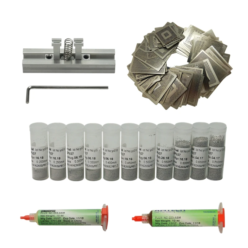 Directly Heating Stencils Fixtures Solder Ball Flux BGA Machine Kit for BGA Reballing Station