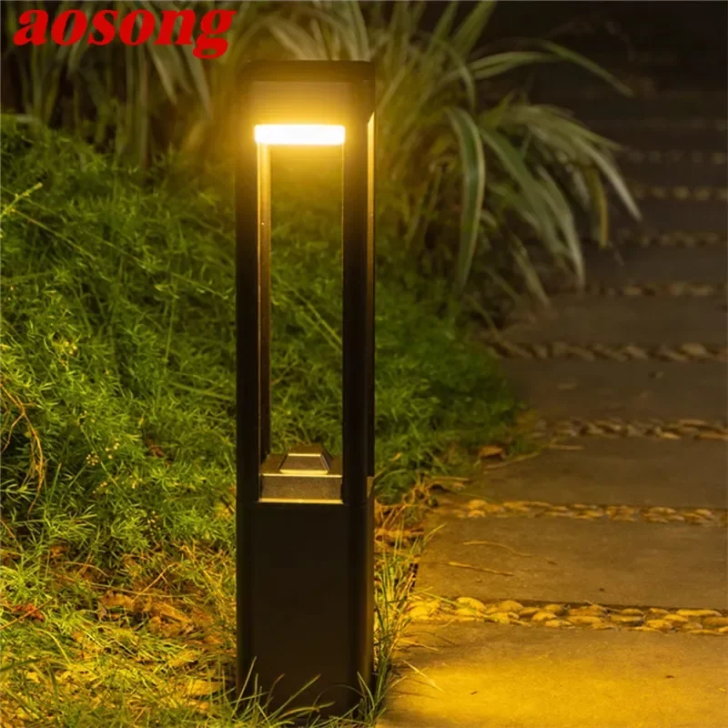 

AOSONG Contemporary Outdoor Lawn Lamp LED Electric Waterproof Villa Garden Courtyard District Residential Quarters Lawn Lamp ﻿