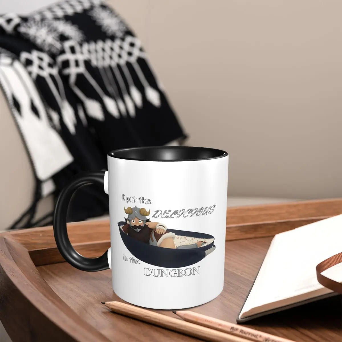 Senshi For Food Delicious In Dungeon Mug Funny Ceramic Coffee Cups Tea Mugs Milk Cup Drinkware Gifts for Friends