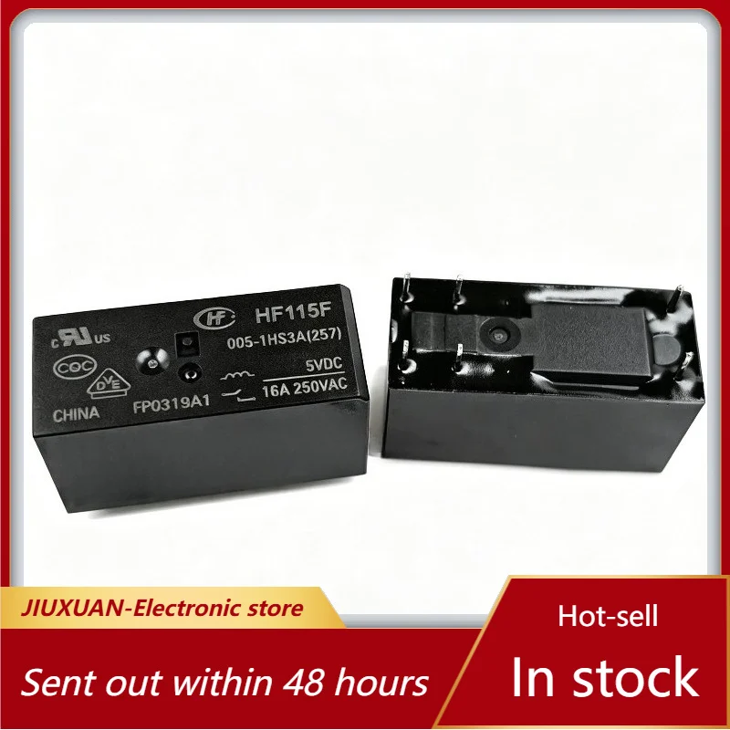 New 1pcs/lot HF115F 005-1HS3A 5V 5VDC 16A 6pins JQX-115F power relay