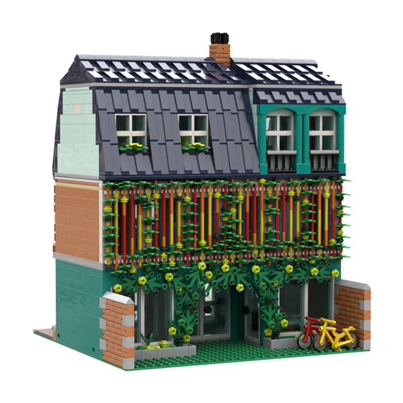 3332 Uds. Edificios modulares escolares MOC, bloques de construcción DIY, juguete creativo de Navidad para niños, construcción de regalos