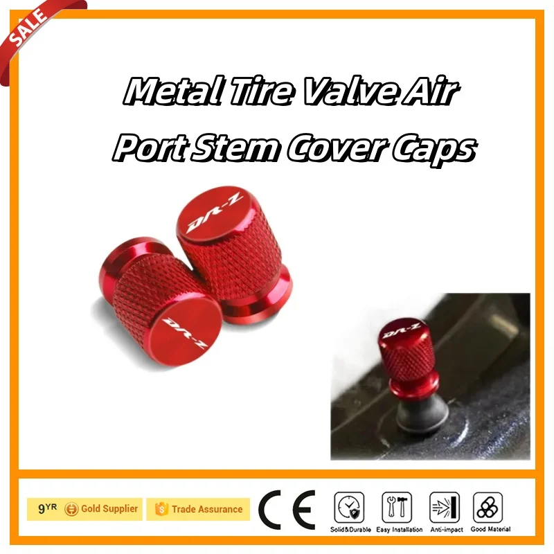 For Suzuki DRZ 400 SM 2005-2021 DR-Z 400 Metal Tire Valve Air Port Sttem Cover Caps 2 Pcs Motorcycle Accessories